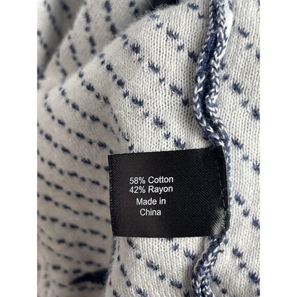 Lane Bryant Blue White Star Pattern Short Sleeve Open Cardigan Sweater Sz 14/16 - Picture 6 of 6